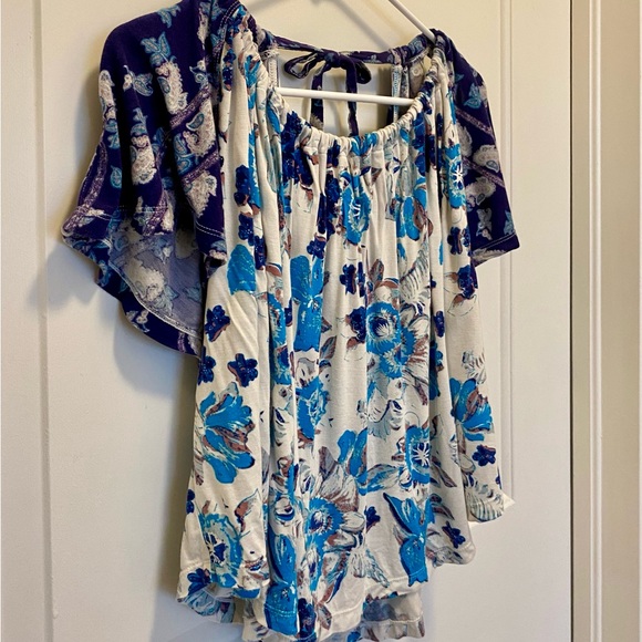 Free People cold shoulder ruffle sleeve top (XS) - Picture 3 of 8
